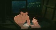 Seita and Setsuko Yokokawa taking a bath together