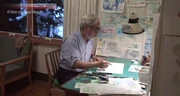 The NHK documentary on the making of Ponyo features Miyazaki at the drawing board.
