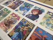 Animage magazine proofs for the Animage & Ghibli Exhibition.