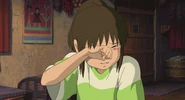 Chihiro, crying
