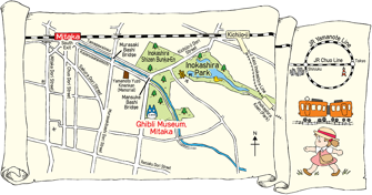 Mapa para llegar al Museo Ghibli