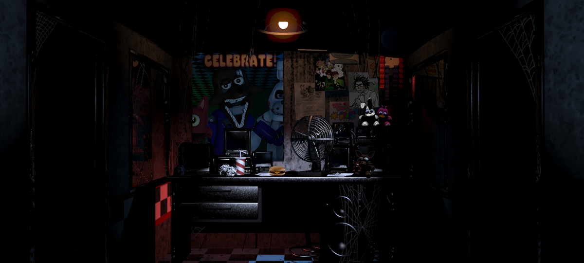 This is official artwork by Steel Wool, The office is the FNAF 1 Office.  The Nightguard in FNAF 1 is Mike. Mike is alive. Therefore FNAF SL takes  place after FNAF 2
