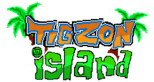 The logo for the new Tigzon Island game