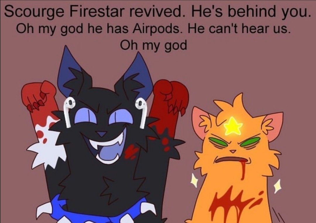 The reason why I like warrior cats villains is because of scourge #War