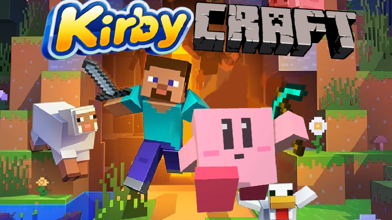 Playing as MINECRAFT KIRBY in Kirby and the Forgotten Land is FANTASTIC!!  (Cute Kirby mod) 