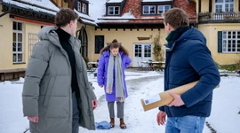 Philipp und Ana Alves mit Vincent Ritter auf Gut Thalheim