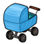 Baby Blue Pram