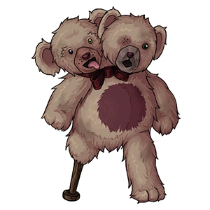 two headed teddy bear