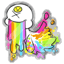 Spectrum Scribble Ghostly Sticker