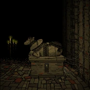 The right temple cow, near Elizabeth's tomb.