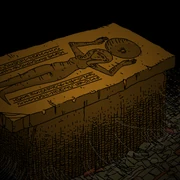 Details of Elizabeth's tomb.