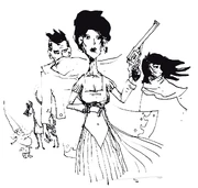 Livestream Sketch of Characters Include Murtaugh, Elizabeth herself, Einstein, Kara (Covert Front) and Santa from the Where is New Year? Game Series.