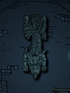 The dragon in the excavation site.