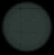 The view from the telescope, showing a wall of cubes.