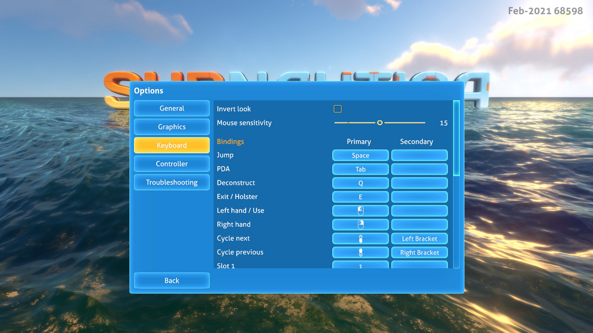 Key Bindings Subnautica Wiki Fandom