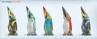 "Alien Penguin Variants" - by Alex Ries