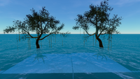 Two trees, now found on the Floating Island