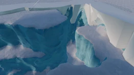 Внешний вид расщелины под шлейфом текстурной горы, где будет расположен тайник.