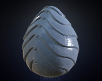 Un des premiers modèles de l'œuf du Léviathan Empereur des mers sur Sketchfab