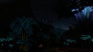 Floating Island zur Nachtzeit.