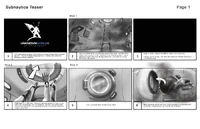 SNteaser Page 01.jpg (403 KB) A page of the storyboards for the Subnautica Teaser Trailer
