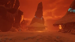 Арктические шпили в закатное время.