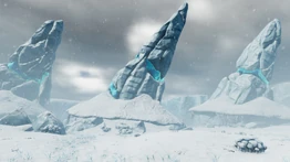 «Арена» арктических шпилей в тумане.