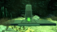 CraterPodiumIon.jpg (526 KB) An Ion Cube podium found inside the Cache