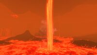 Another lava fall, in the lava chamber