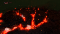 The rivers of lava from different angle