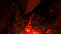 A lava river in the Inactive Lava Zone Chamber