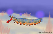 Kooshworm concept art, by DeviantArt user Clawedfrog