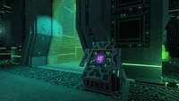 The Control in the Alien Thermal Plant guarding the Blue Artifact Room