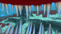 A view from inside the Biter's mouth