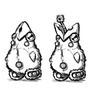 SpyPenguinConceptC.png (281 KB) Spy Pengling sketch iterations - by Jack T.