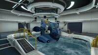 Seatruck docked in the Moonpool