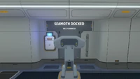 The 'Vehicle Upgrade Console showing a docked Seamoth