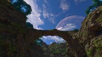 A naturally formed rock arch on the Floating Island