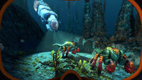 A screenshot depicting the Seatruck and some Rock Punchers