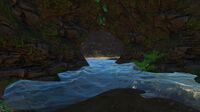 The exit of the cave, leading to the Floating Island's'underwater entrance