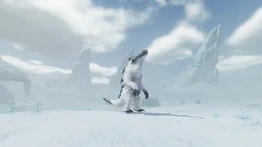 Снежный сталкер в арктических шпилях.