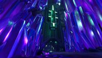 20191011142304 1.jpg (320 KB) Several Morganite crystals around the entrance of the Crystal Caves Cache.