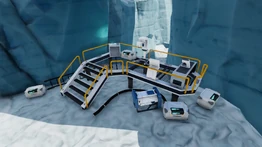 Технический участок по исследованию туннелей ледяных червей.