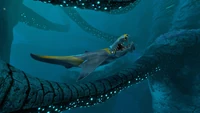 A Brute Shark hunting in the Twisty Bridges