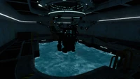 The base's Moonpool with her Prawn Suit