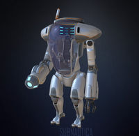 The Prawn Suit with the Grappling arm, seen in Sketchfab.