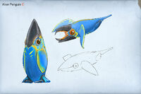 Early "Alien Penguin" - by Alex Ries