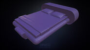 Highpoly model from Sketchfab (Quilted Double Bed)