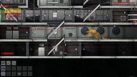 A Mantis skittering across a corridor.