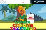 The Steam Select Screen for Carmen Commits Tax Fraud